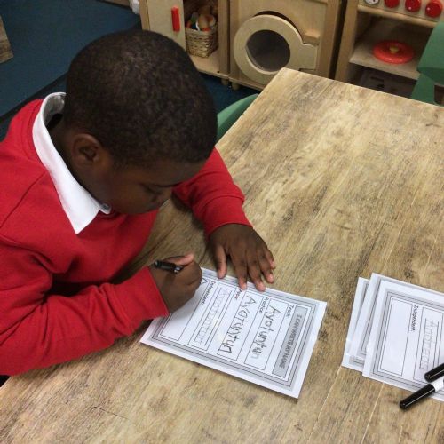 Writing our name